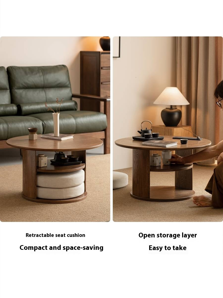 Ash Solid Wood Dual Use Tea Table