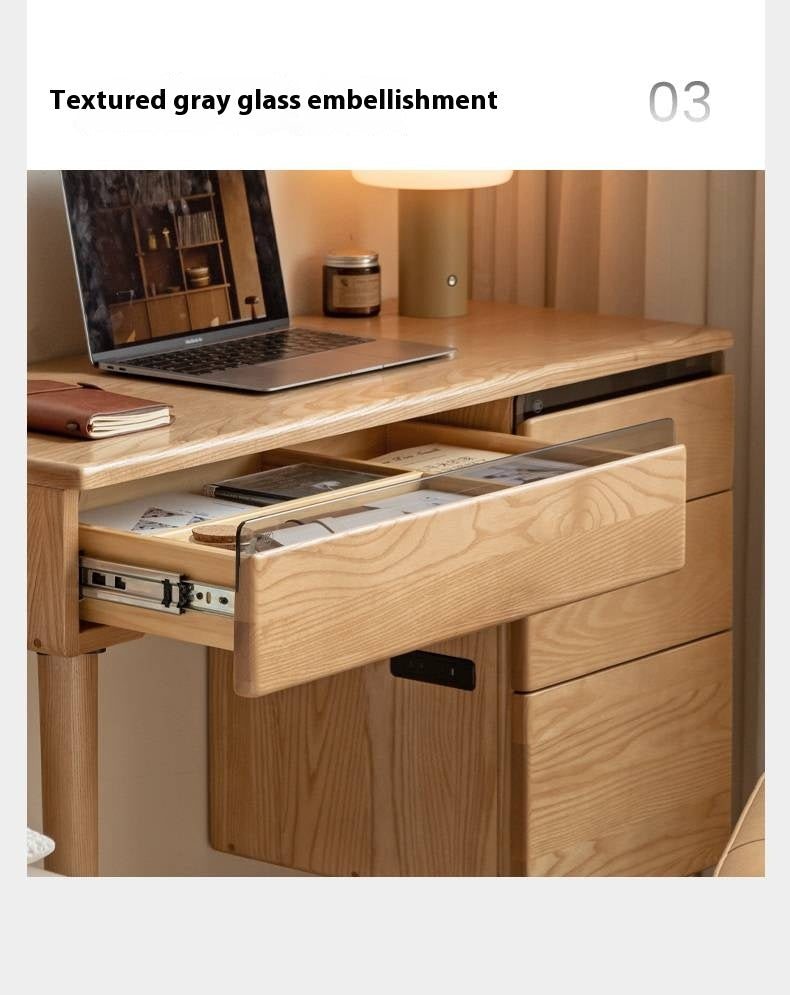 Ash Solid Wood Multifunctional Modern Dressing Table
