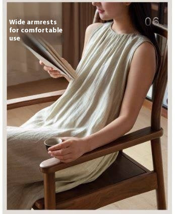 Black Walnut Solid Wood Tea Chair