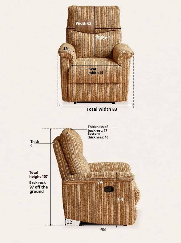 Fabric Modern Functional Electric Sofa Chair