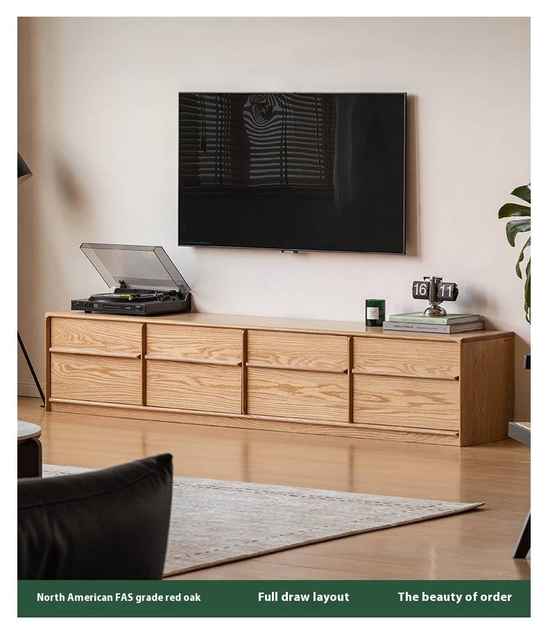 Oak, Ash Solid Wood Modern Skeleton Line TV Cabinet