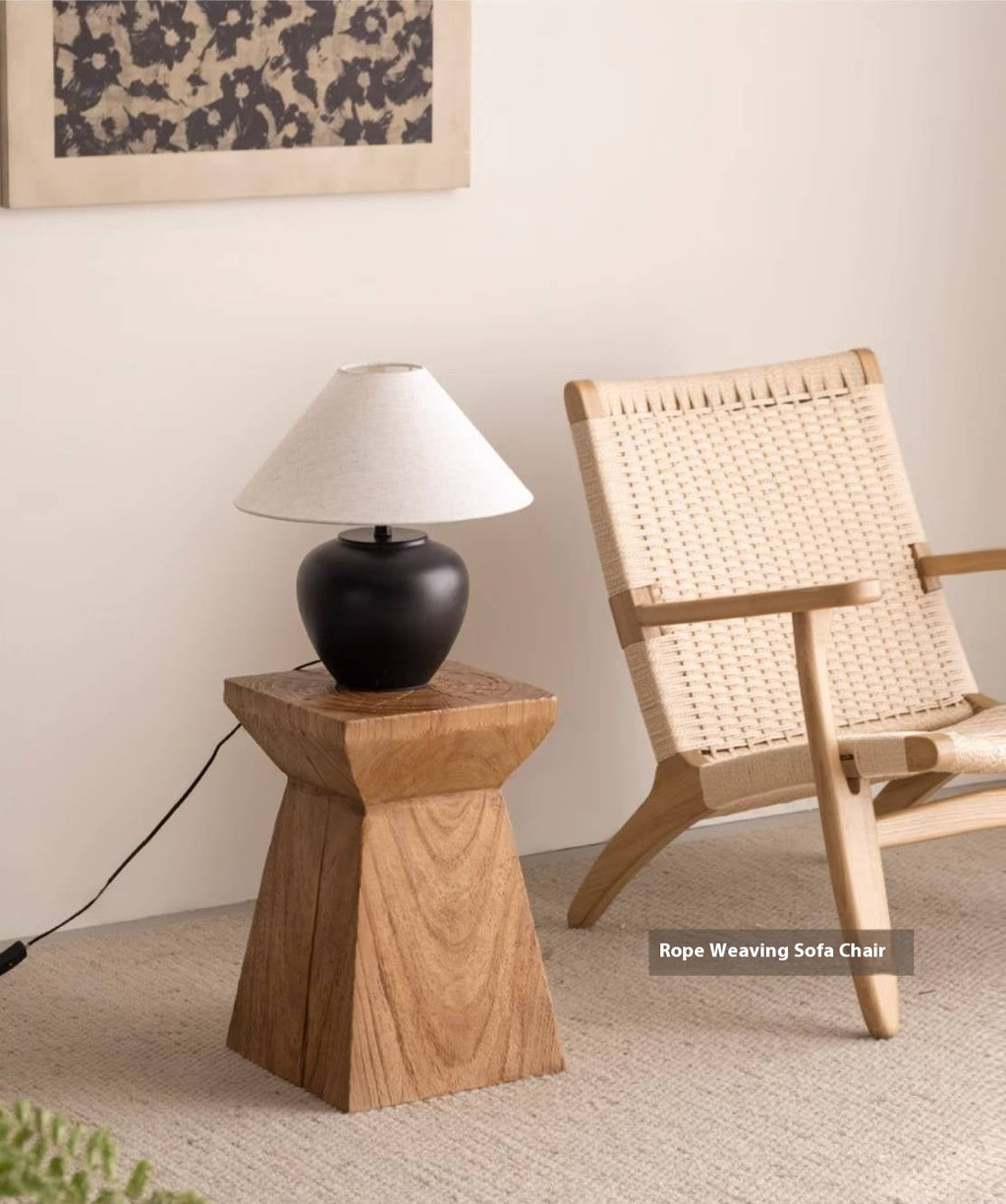 Pine Solid Wabi Sabi Style Side Table