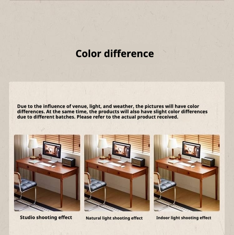 Tulip Tree Solid Wood Medieval Style Desk