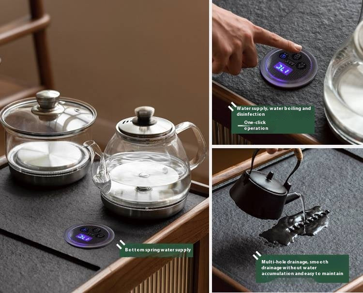 Ash, Oak, Black Walnut Solid Wood Mobile Side Tea Cabinet