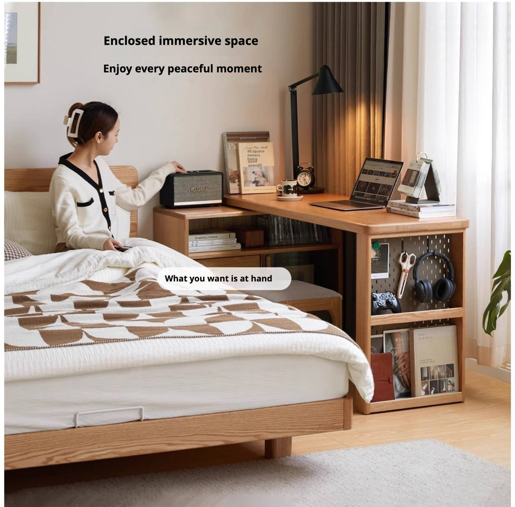 Oak Solid Wood Corner Office Desk