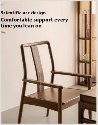 Black Walnut Solid Wood Tea Chair