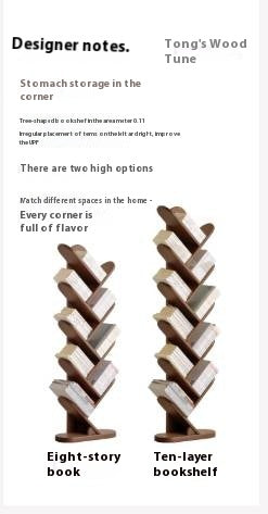 Black Walnut, South American Walnut Solid Wood Bookshelf Storage Rack