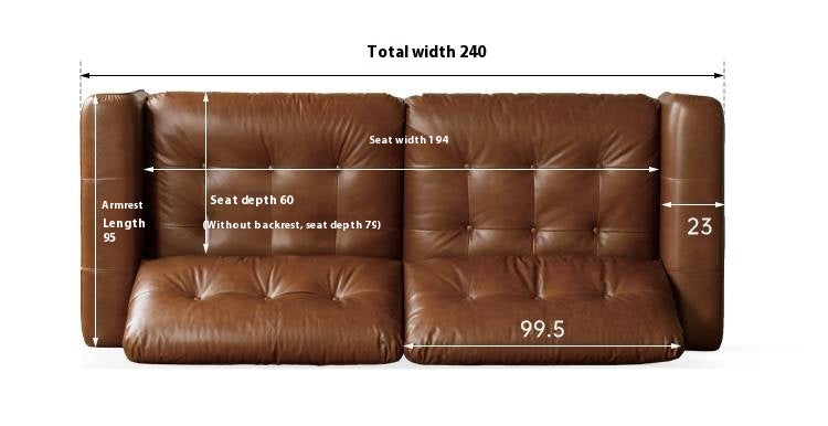 Leather American Retro Style Sofa