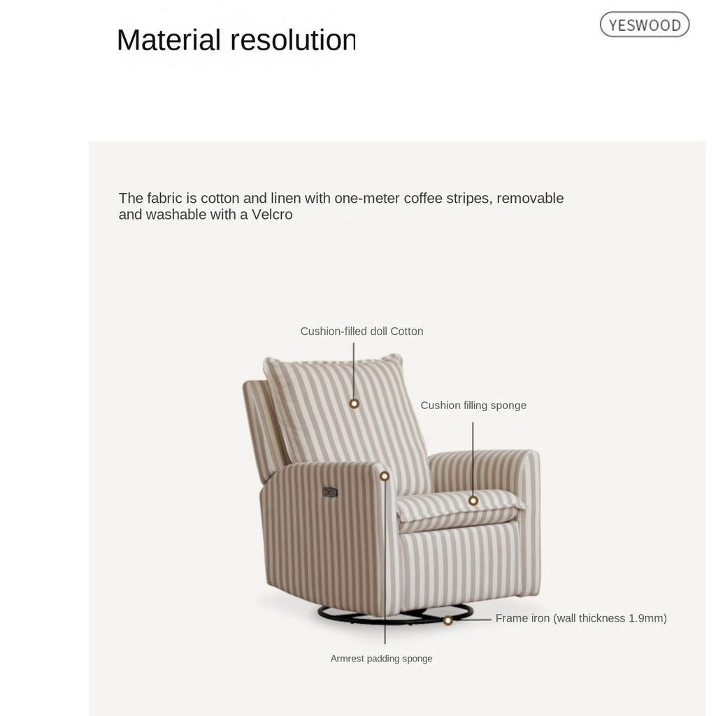 Cotton, Linen Electric Sofa Chair