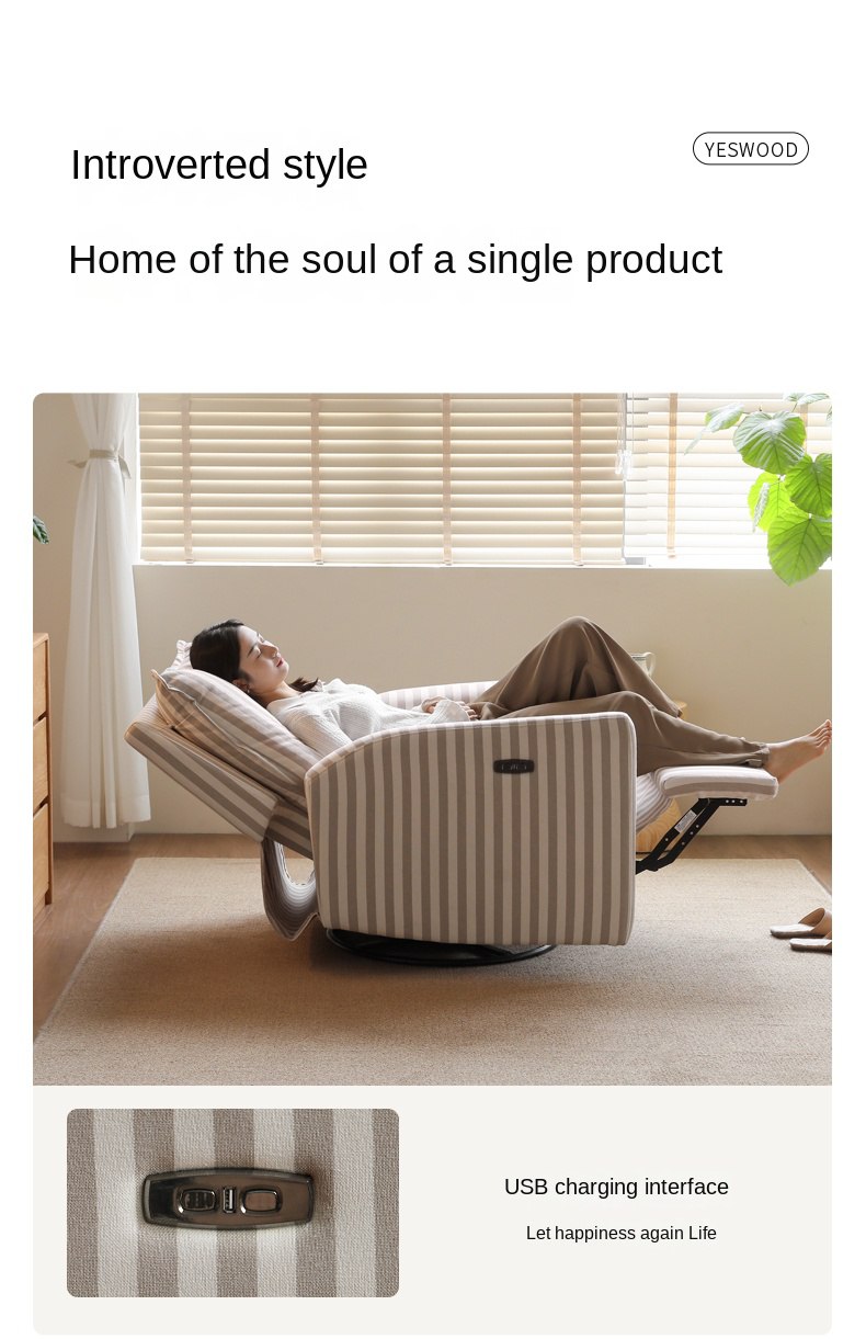 Cotton, Linen Electric Sofa Chair