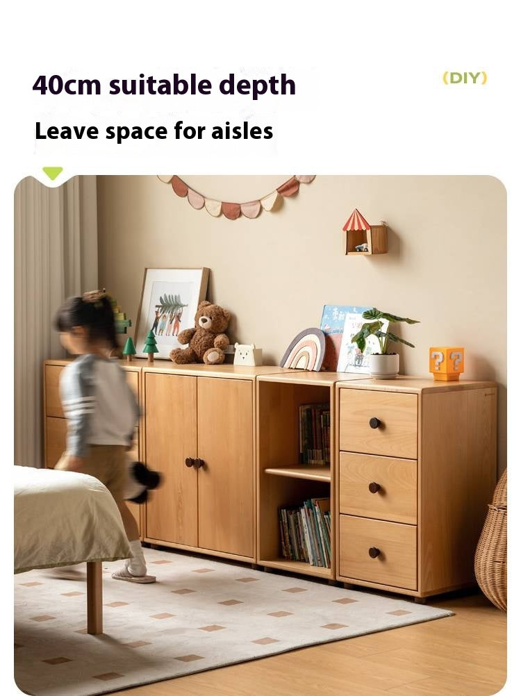 Beech Solid Wood Children's Bucket Cabinet