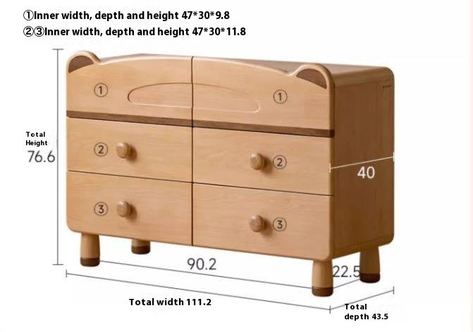 Beech Solid Wood Childrens Drawer