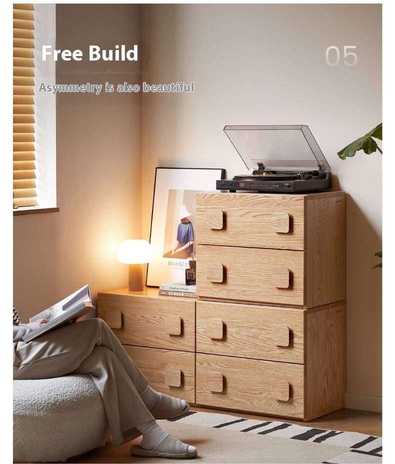 Oak, Ash Solid Wood Modern TV Stand