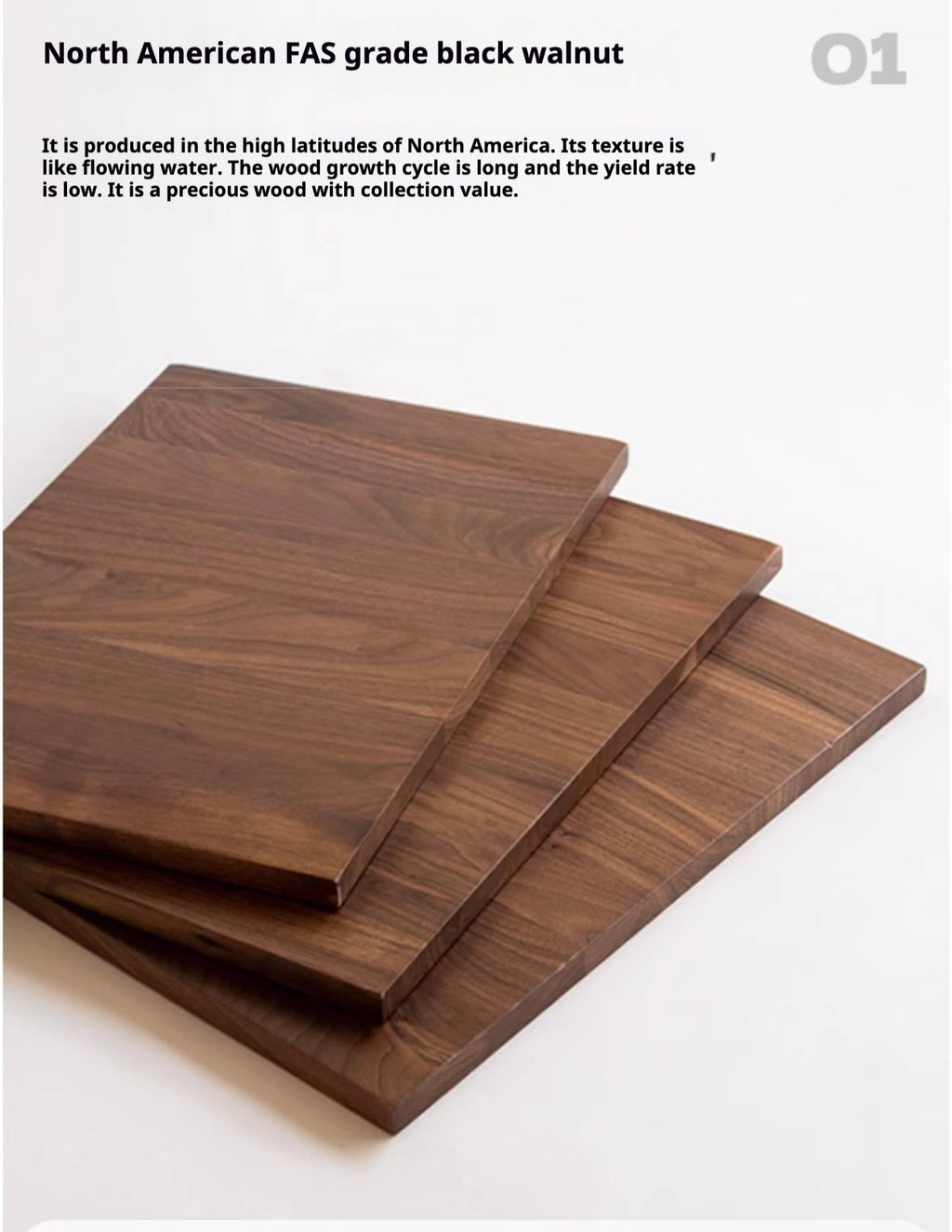 Black Walnut, Sandal Solid Wood Italian Light Luxury Style TV Stand