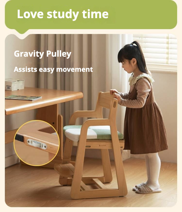 Beech Solid Wood Washable Kids Soft Chair