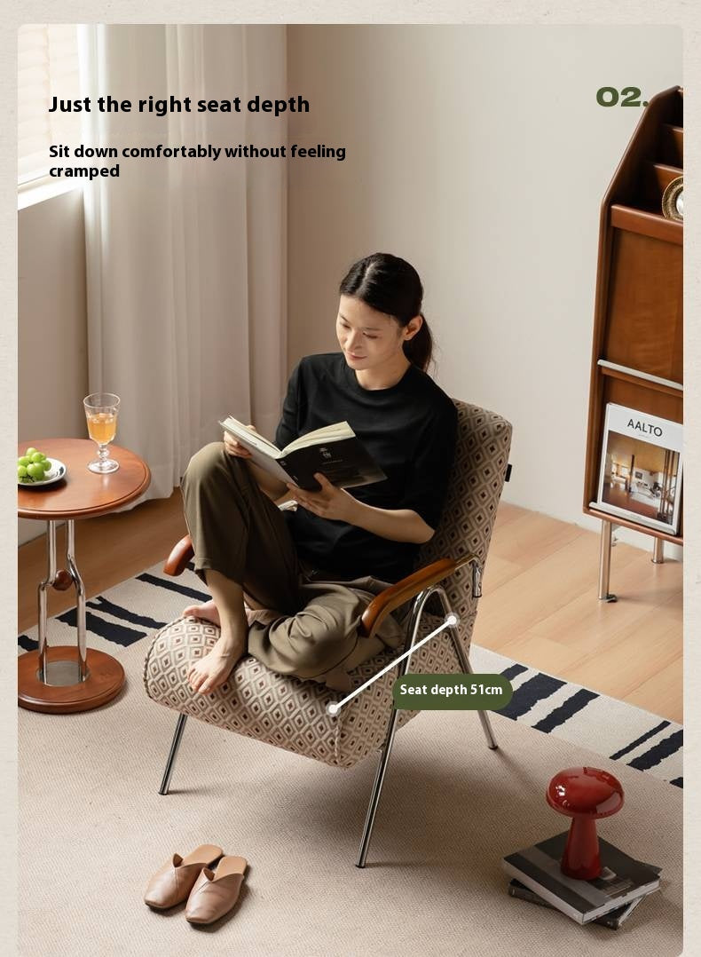 Beech Solid Wood Fabric Sofa Chair