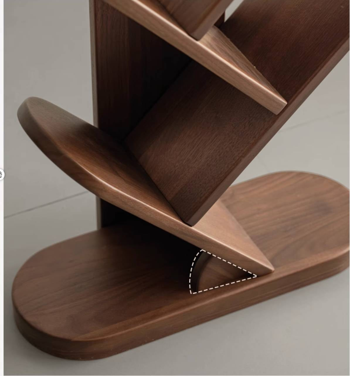 Black Walnut, South American Walnut Solid Wood Layer Rack Bookshelf