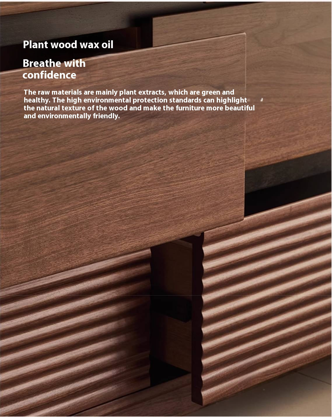 Black Walnut Solid Wood Italian Light Luxury Drawer