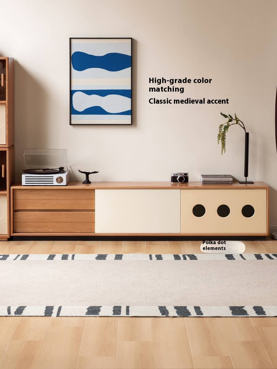 Cherry Solid Wood Antique Style TV Stand