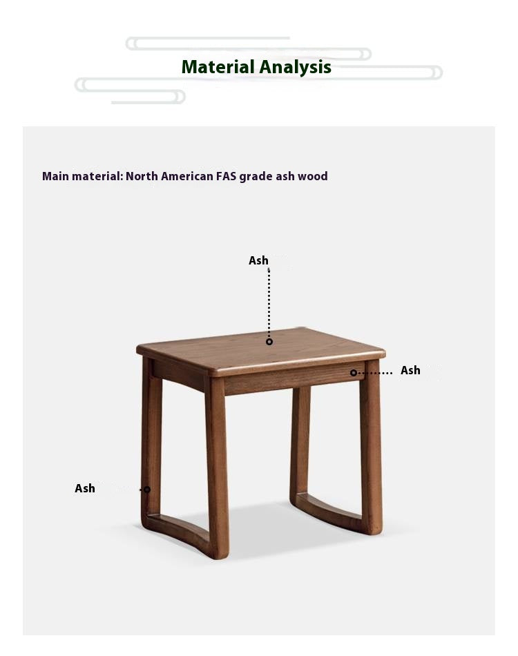 Ash Solid Wood Modern and Simple Style Tea Stool