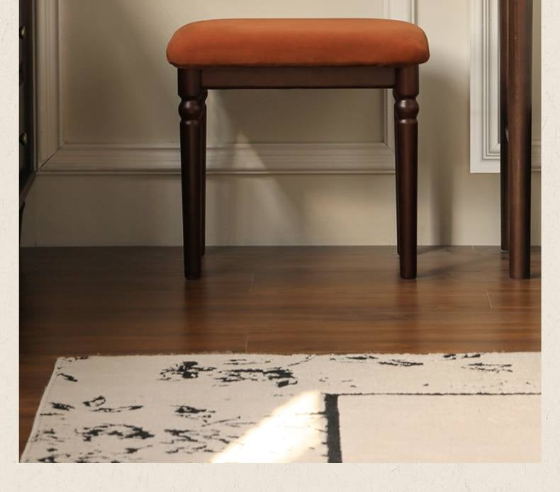 Beech Solid Wood American Retro Style Makeup Stool