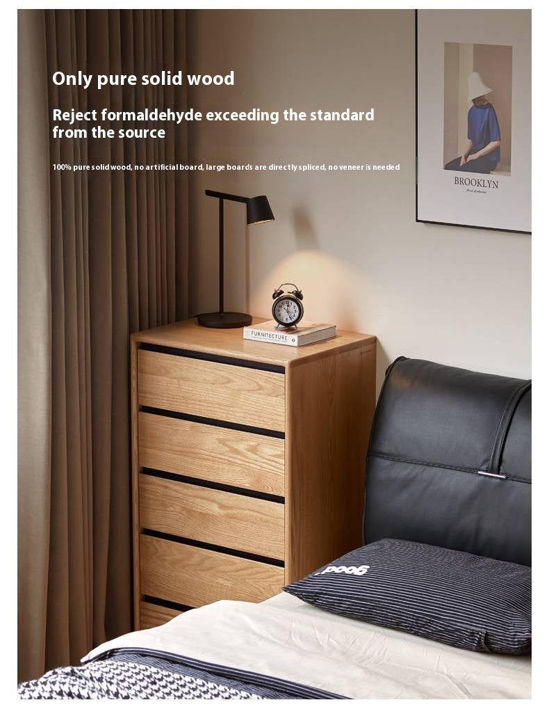 Oak Solid Wood Modern Drawer Cabinet