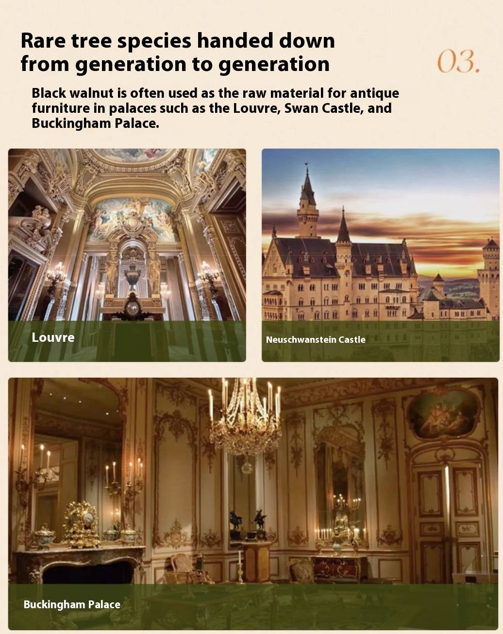 Black Walnut Solid Wood American Retro Style Makeup Stool