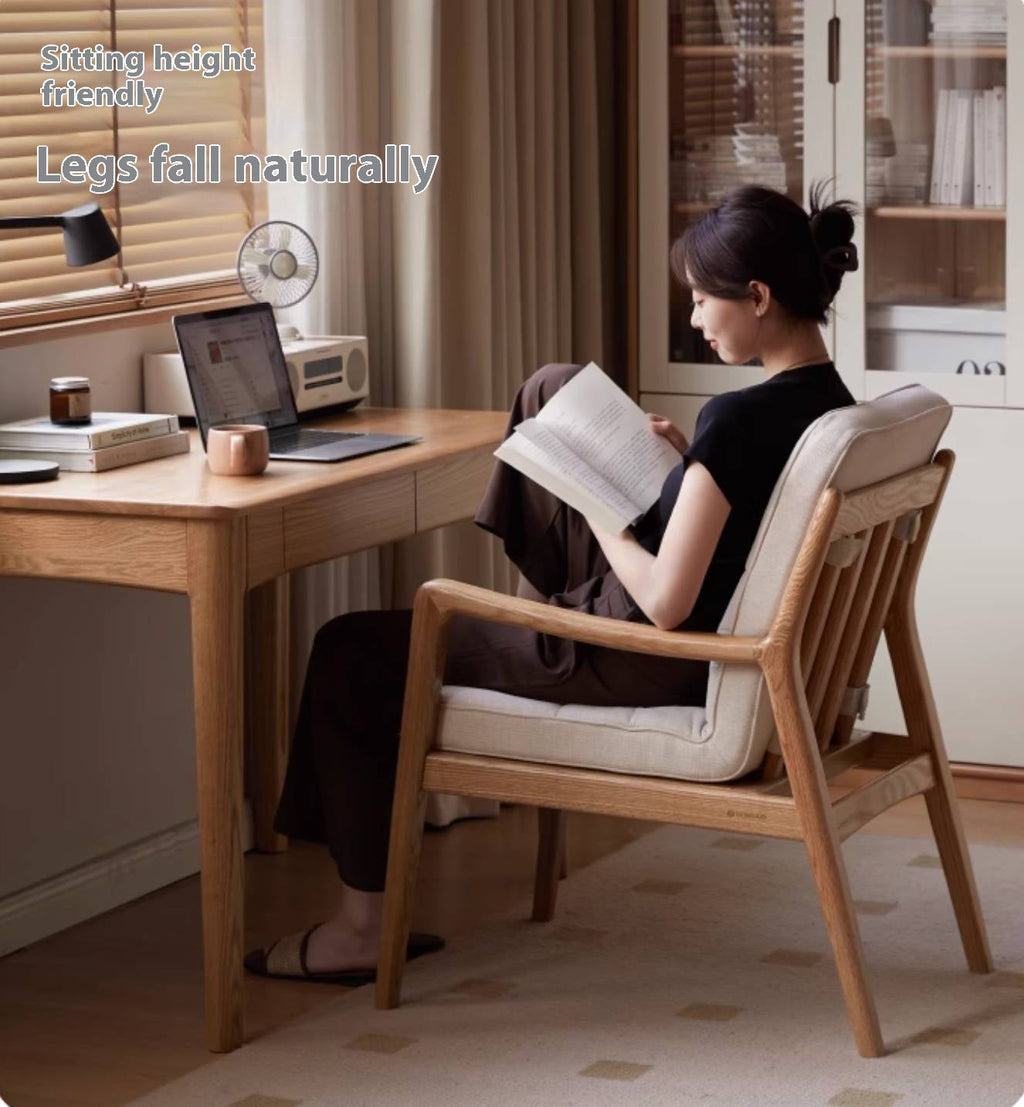 Oak Solid Wood Modern and Simple Armchair