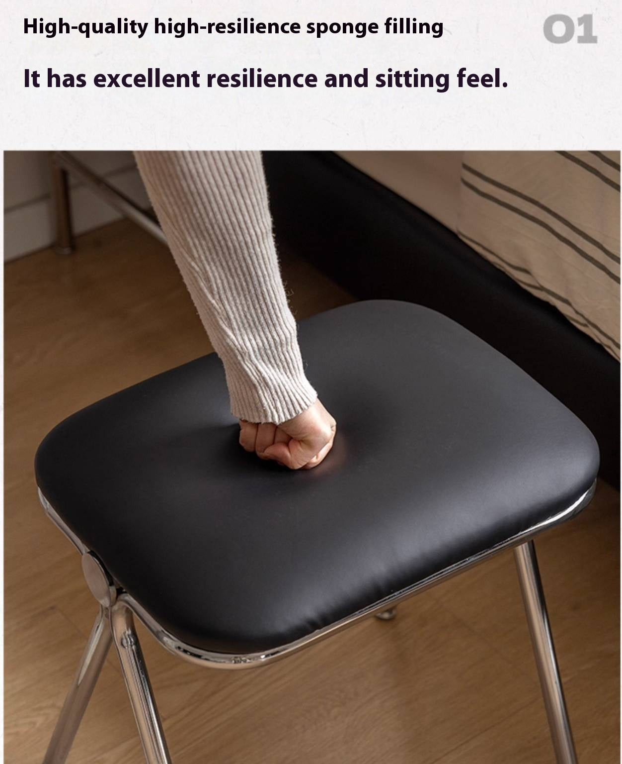 Leather Soft Padded Makeup Stool