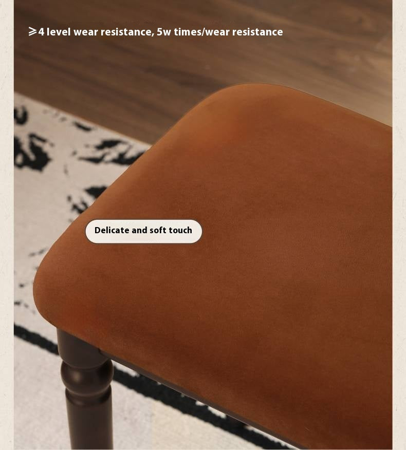 Beech Solid Wood American Retro Style Makeup Stool