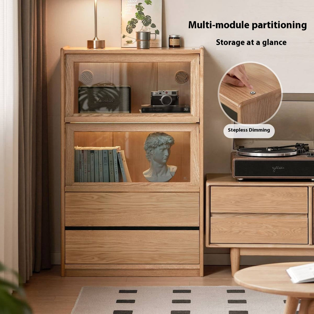 Ash Solid Wood Modern Side Cabinet