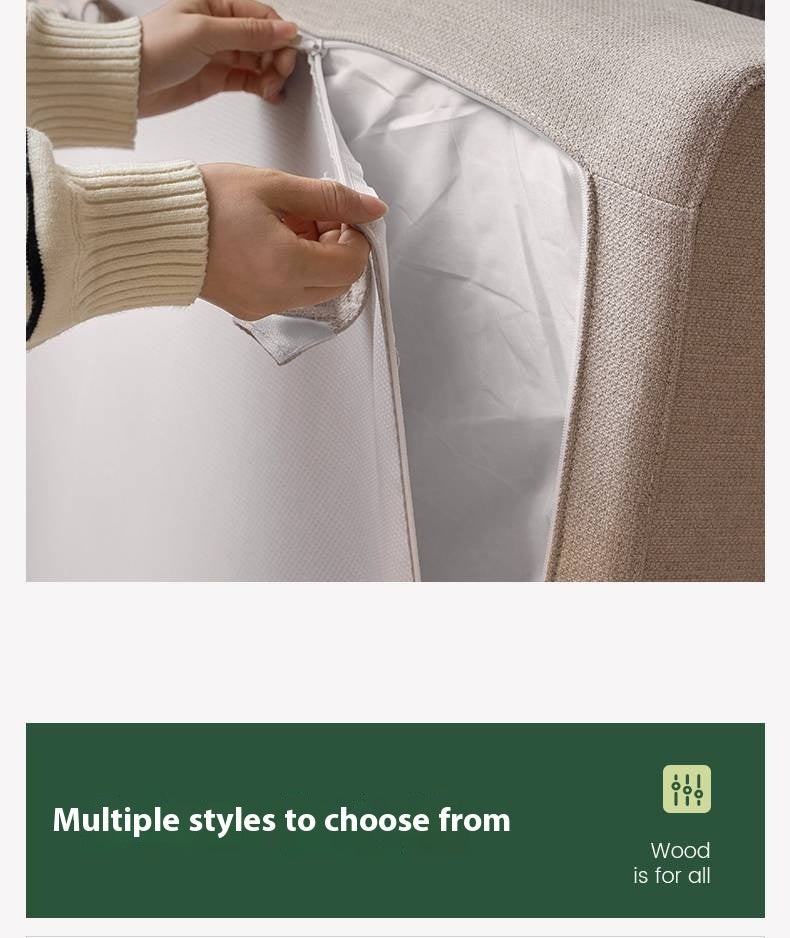 Black Walnut, Oak, Ash, Poplar Solid Wood Footstool Small Fabric Stool