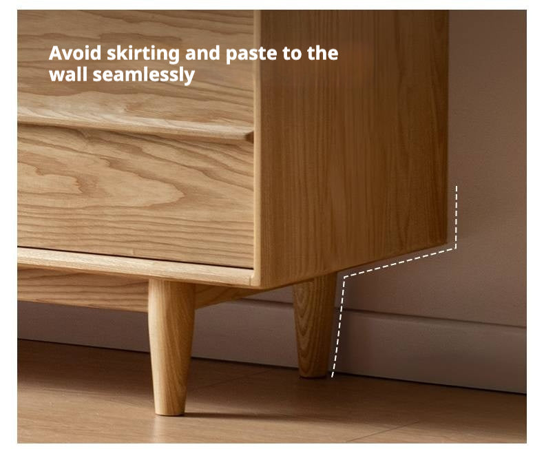 Ash Solid Wood Modern Style TV Stand