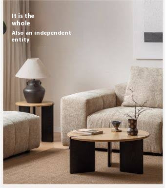 Ash Solid Wood Wabi Sabi Style Creative Coffee Table