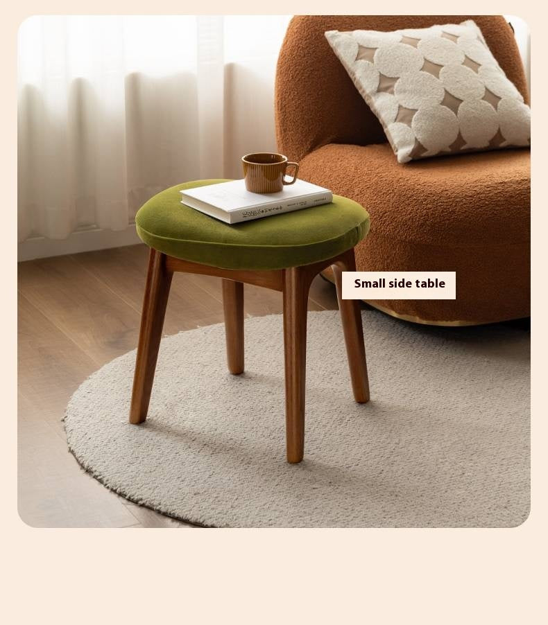 Oak, Cherry Solid Wood Makeup Stool