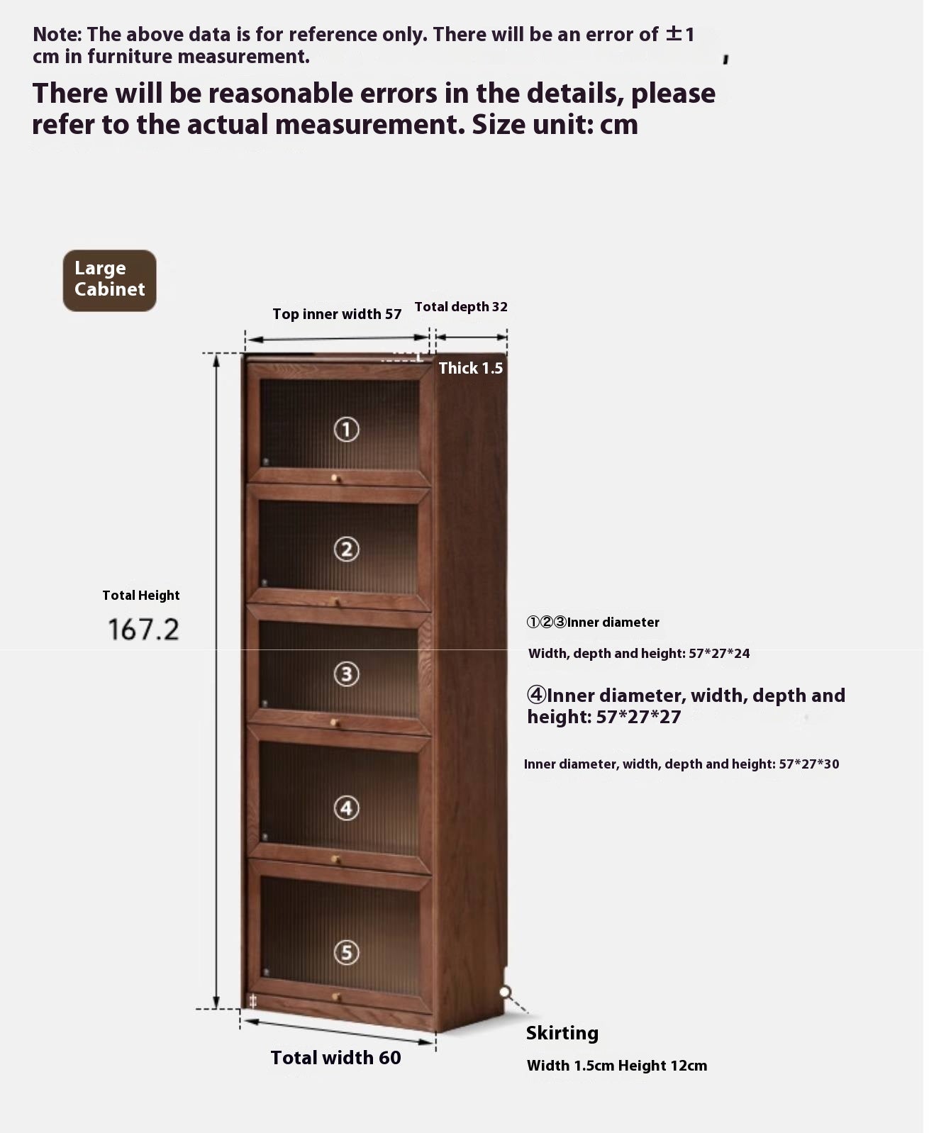 Oak Solid Wood Modern Glass Bookcase Combination