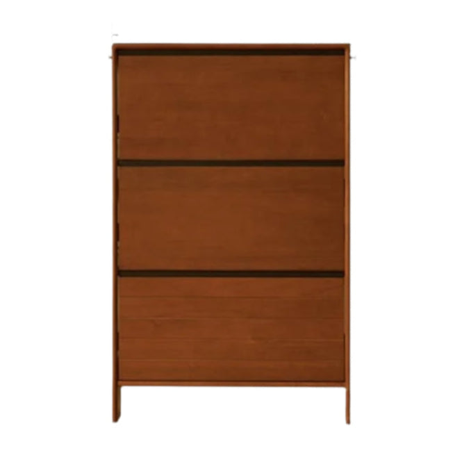 Poplar Solid Wood Middle-Age Ultra-Thin Shoe Cabinet