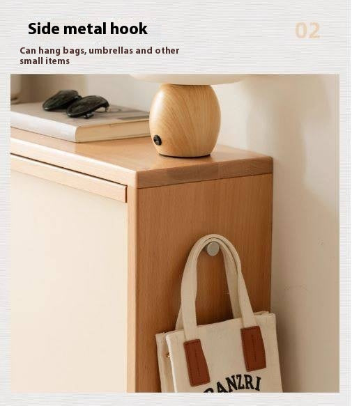 Beech Solid Wood Shoe Cabinet Hallway Cabinet