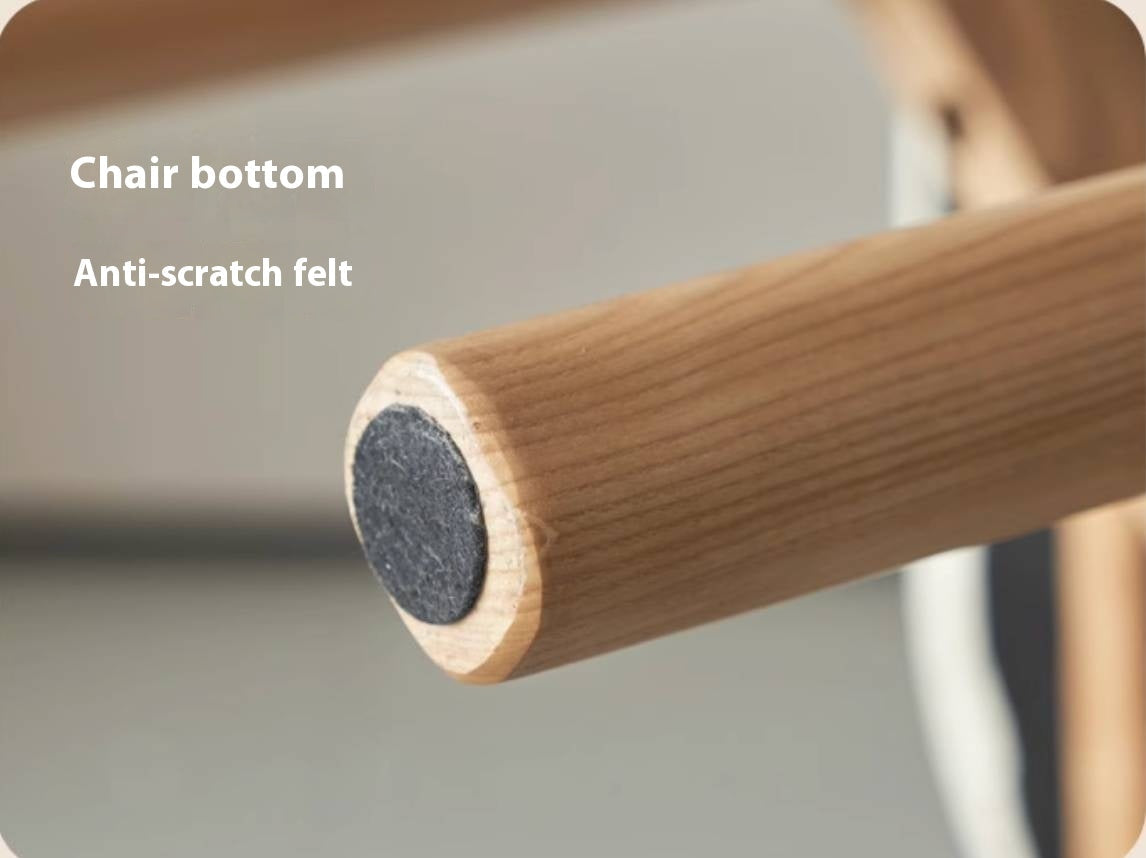 Ash Solid Wood Modern Makeup Stool