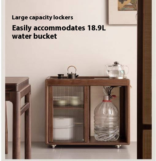 Black Walnut Solid Wood Tea Cabinet