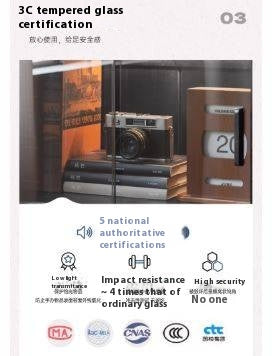 Ash Solid Wood Black Floor Standing Side Cabinet