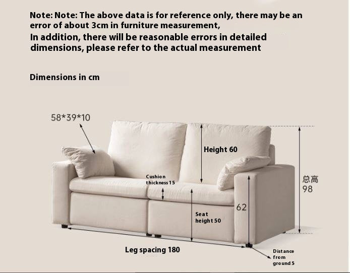 Fabric Sofa Cotton and Linen Electric