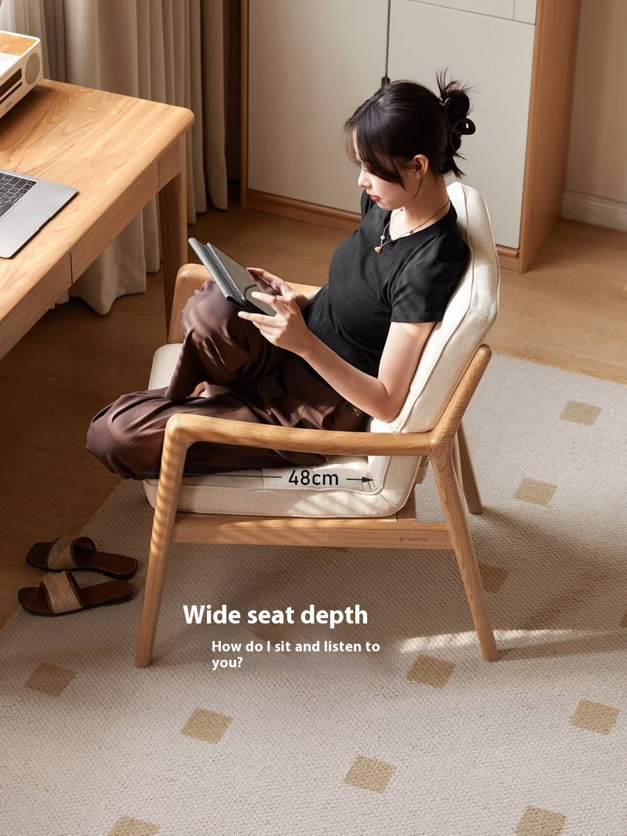 Oak Solid Wood Modern and Simple Armchair