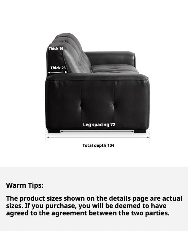 Light Luxury Black Diamond Straight Sofa