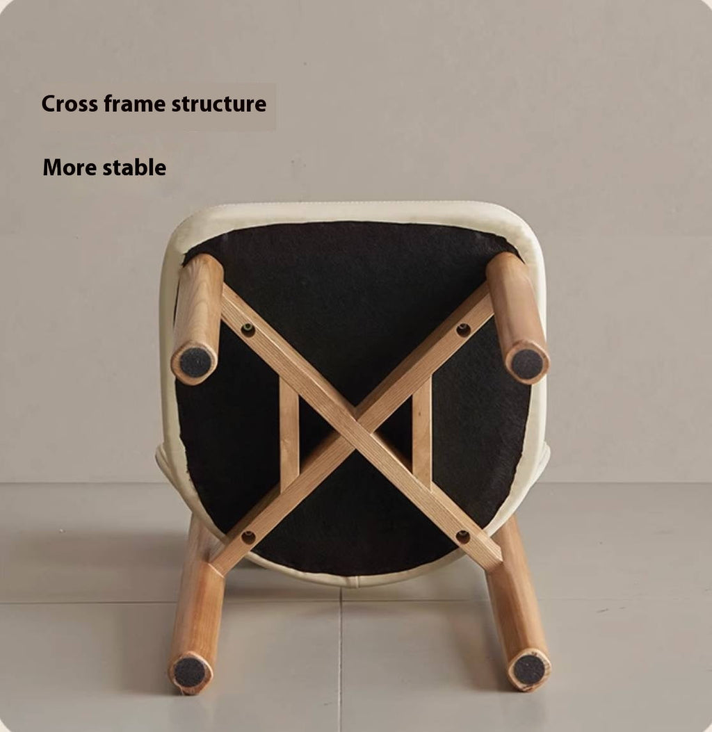 Ash Solid Wood Modern Style Makeup Chair