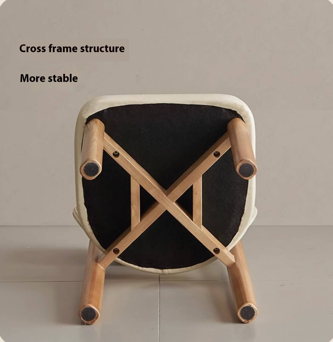 Ash Solid Wood Modern Style Makeup Chair