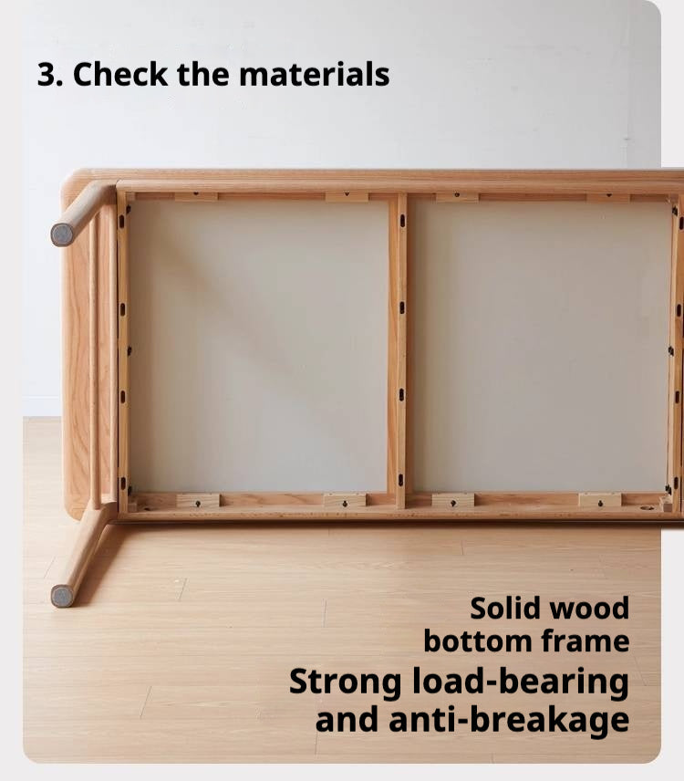 Oak Solid Wood Modern Rock Plate Dining Table