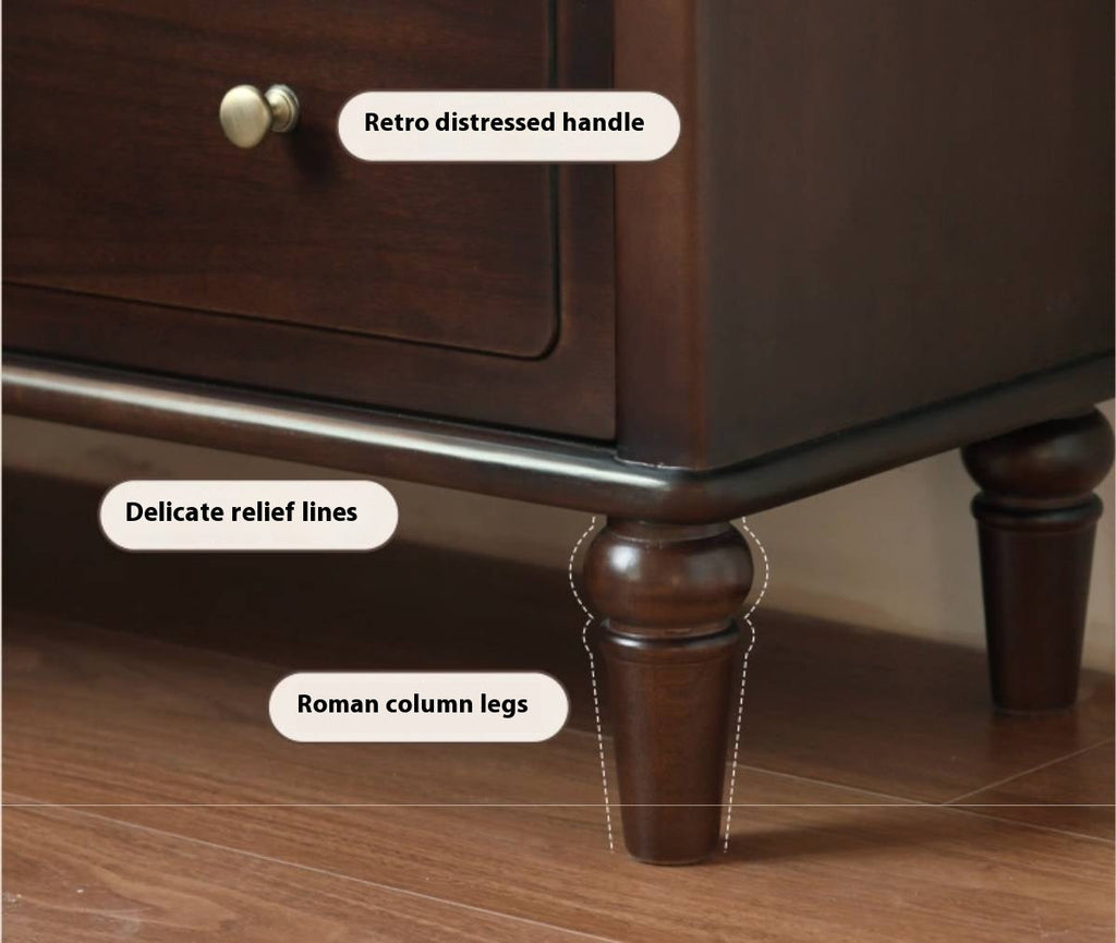 Poplar, Black Walnut Solid Wood American Style Bookcase