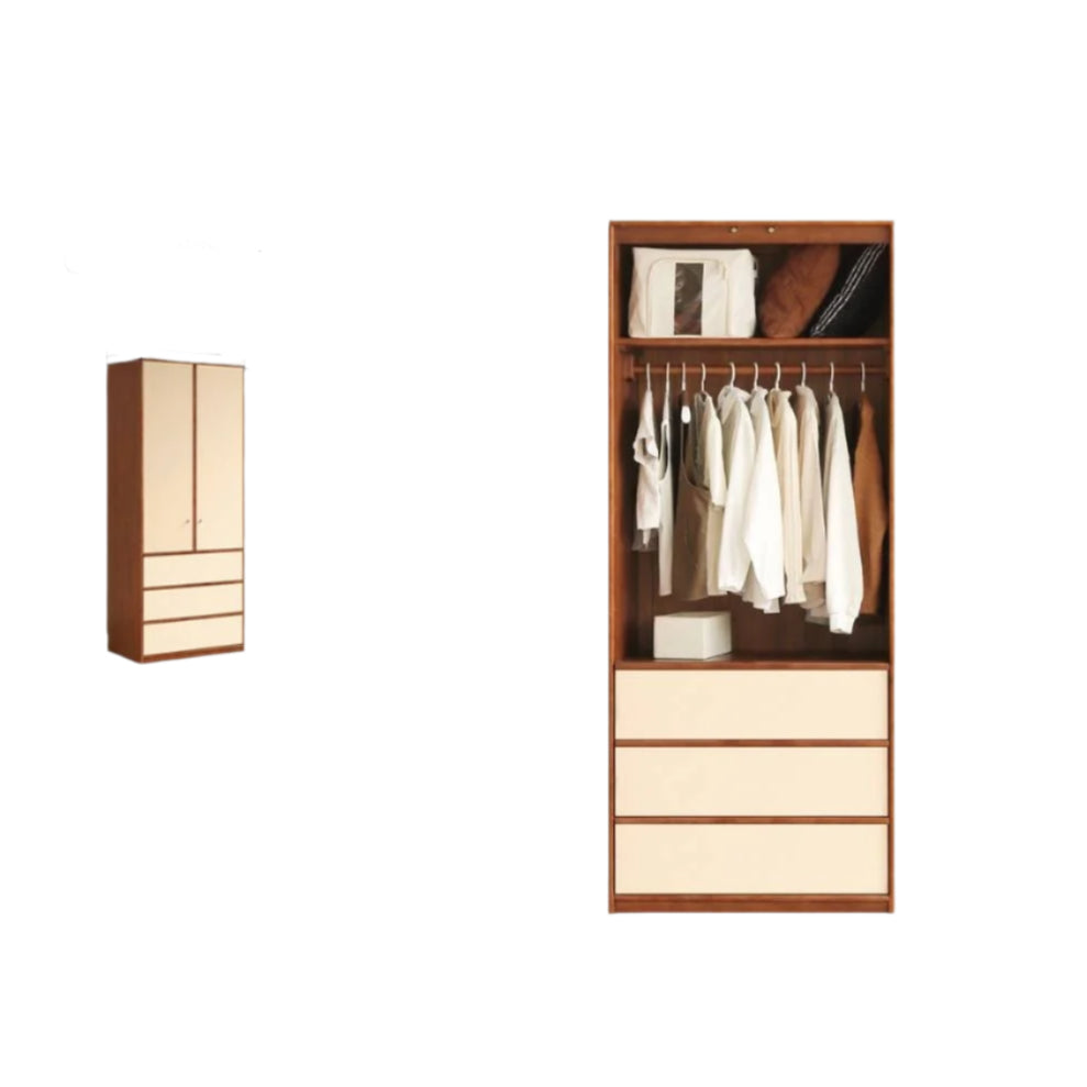 Oak Solid Wood Antique Style Wardrobe.