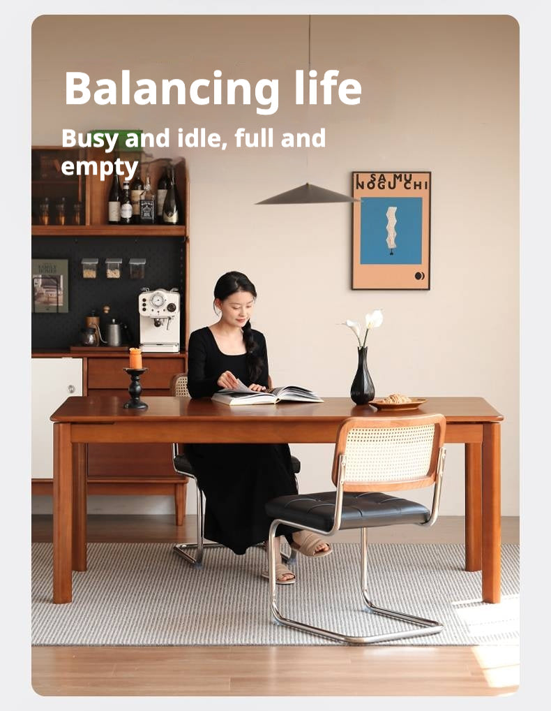 Poplar Solid Wood Antique Style Dining Table